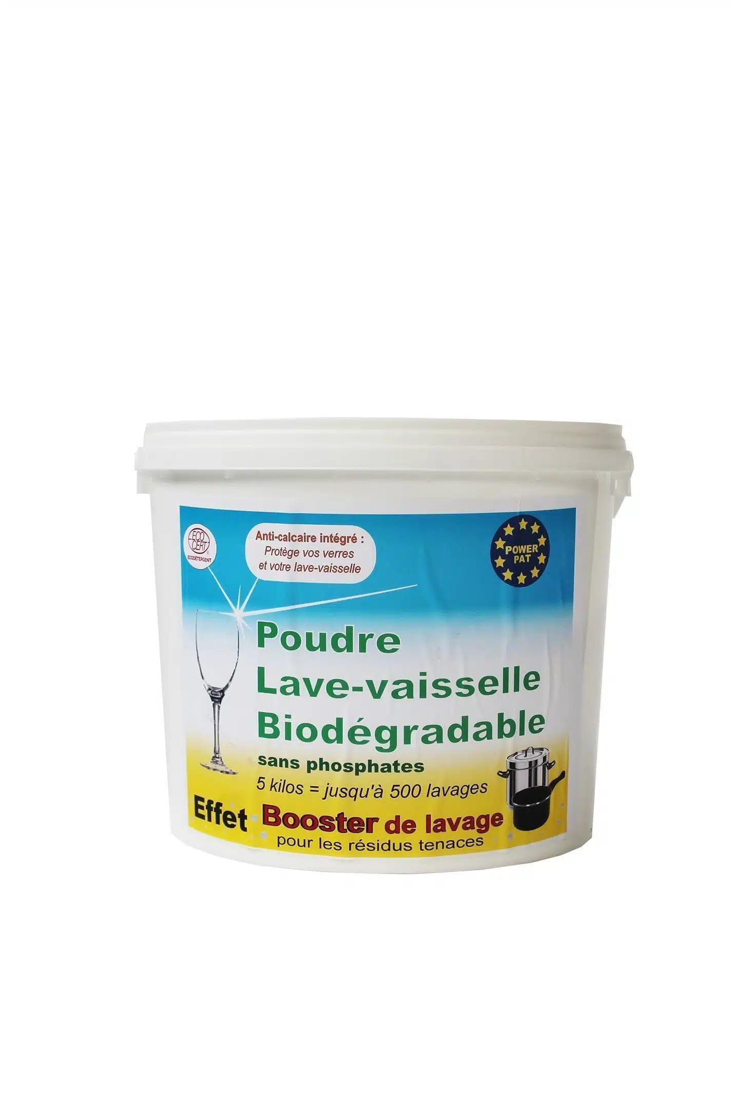 Poudre lave-vaisselle biodégradable POWERPAT 1 kg - Power Pat